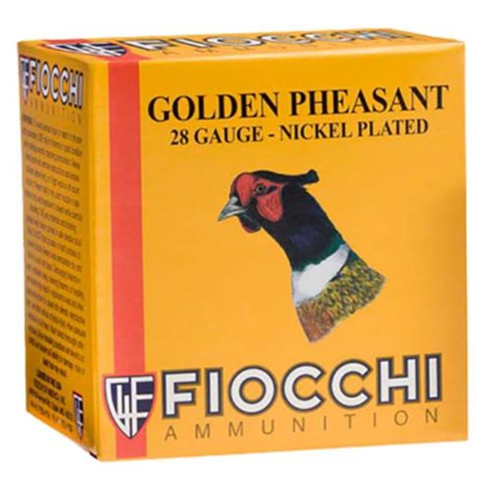 Fiocchi Golden Pheasant 28 GA 7/8-Ounce 25-Rounds Nickle Plated