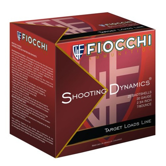 Fiocchi Ammo 20 Gauge 2 3/4" 7/8 oz 9 Shot, 25 Shells