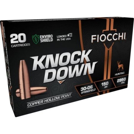 Fiocchi KnockDown, .30-06 Springfield, CHP, 150 Grain, 20 Rounds