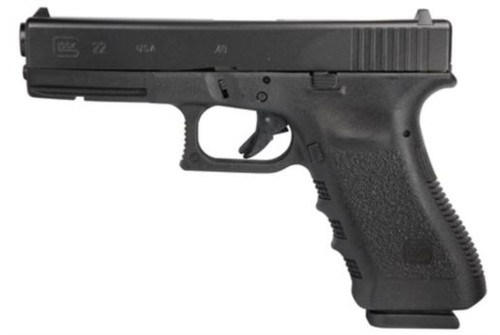 Glock, 22, Safe Action, 40S&W, 4.49" Barrel, Polymer Frame, Matte Finish, Fixed Sights, 15Rd, 2 Magazines, Glock OEM Rail, Right Hand