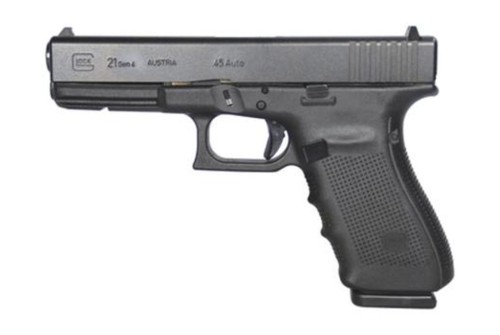 Glock G21 Gen4 .45 Auto 4.6 Inch Barrel Black Fixed Sights 10 Round Mag