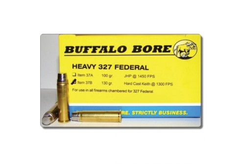 Buffalo Bore Heavy Outdoorsman 327 Fed Mag 130 grain Hard Cast Keith Handgun Ammo, 20/Box - 37B/20