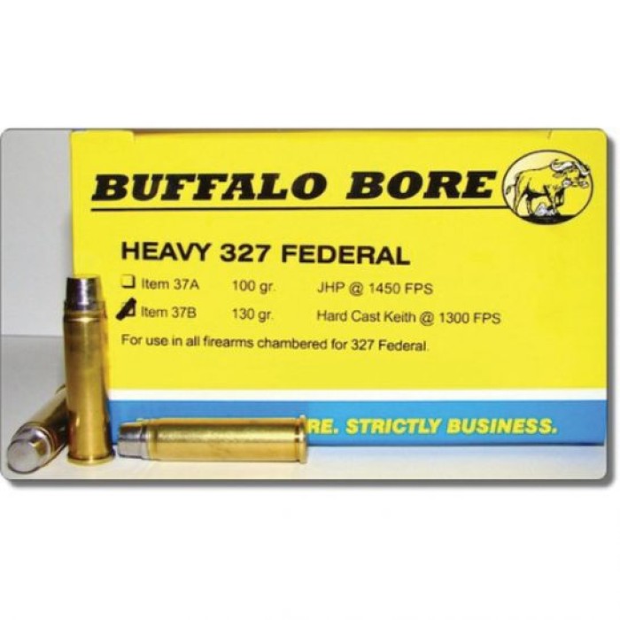 Buffalo Bore Heavy Outdoorsman 327 Fed Mag 130 grain Hard Cast Keith Handgun Ammo, 20/Box - 37B/20