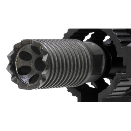 Troy Ind SBRACLM06BT00 Claymore Muzzle Brake Black Steel with 5/8"-24 tpi Threads & 2.25" OAL for 308 Win AR-Platform