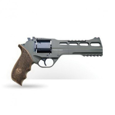 Chiappa Firearms, Rhino 60DS Revolver, Double Action/Single Action, 357 Magnum, 6" Barrel, Alloy, OD Green, Walnut Grips