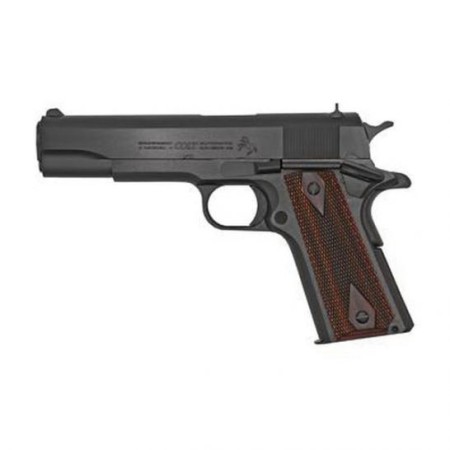 Colt Mfg O1911C 1911 Government 45 ACP 5" 7+1 Blued Blued Steel Slide Double Diamond Checkered Rosewood Grip