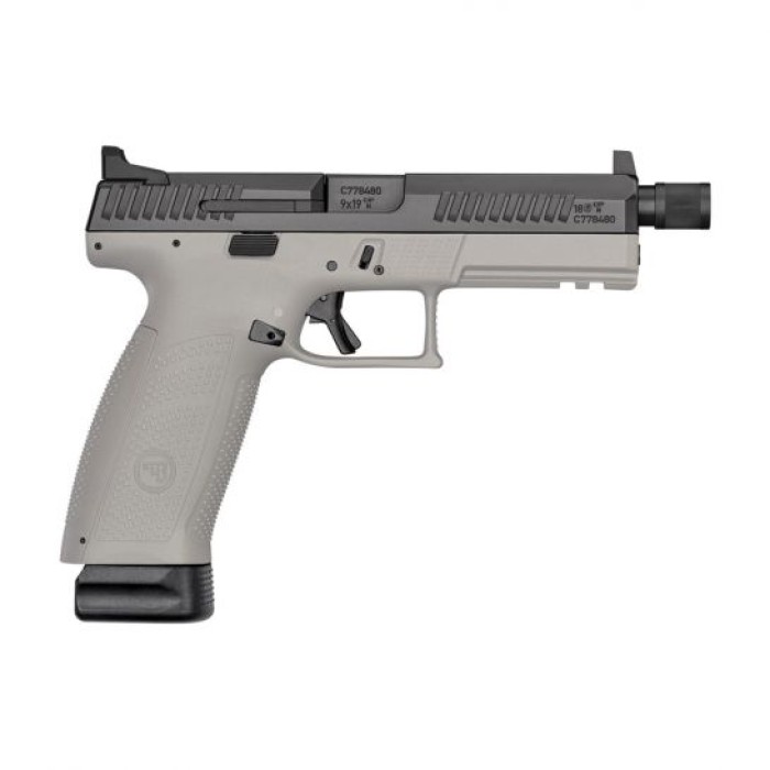 CZ-USA CZ P-10 F Urban Grey Suppressor-Ready 9mm Pistol, Gray - 91544