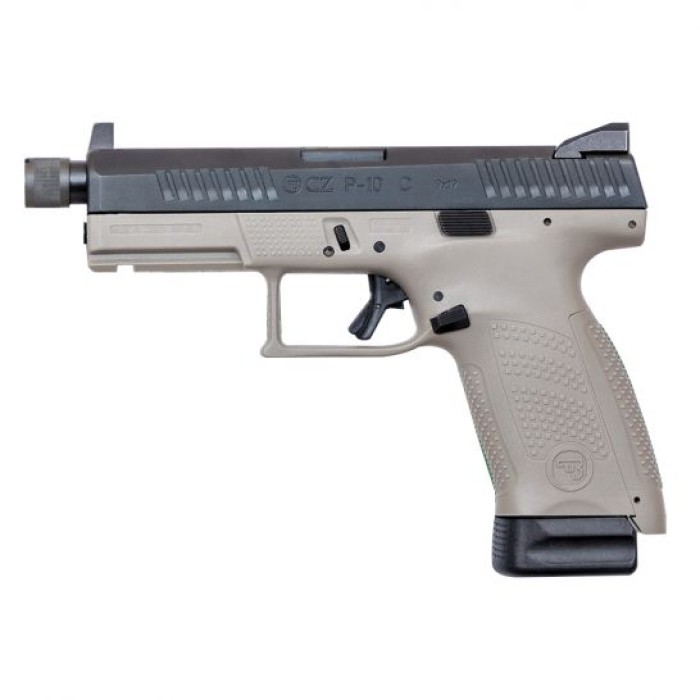 CZ-USA CZ P-10 C Urban Grey Suppressor-Ready (Low Capacity) 9mm Pistol, Gray - 01534