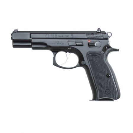 CZ-USA 75 B 9mm 10rd Blk Handgun w/Polycoat Steel Fixed Sights Manual Safety Blk Plastic Grips CA-Compliant 01102