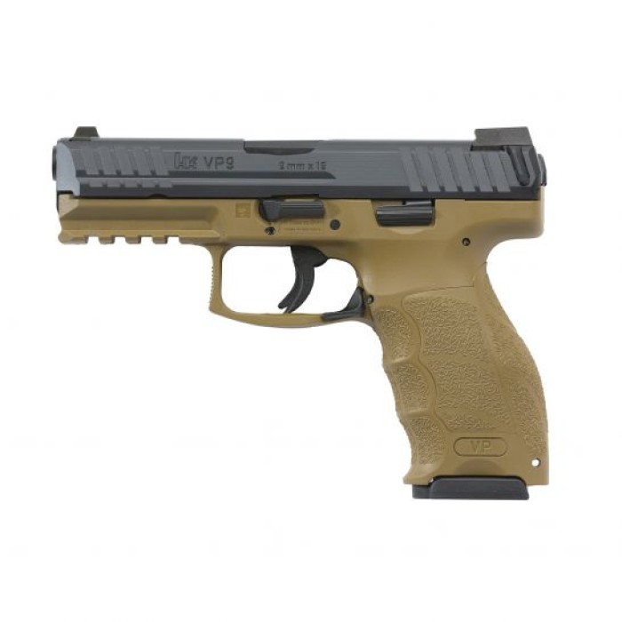 HK VP9 9mm 4.09in 10rd 3 Magazines Flat Dark Earth Semi-Auto Pistol with Night Sights (700009FDELEL-A5)