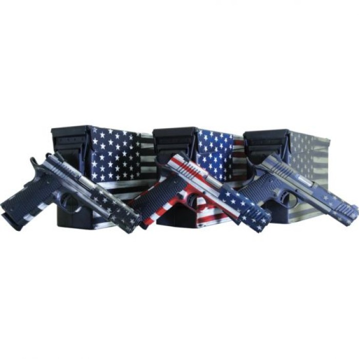 Legacy Sports Citadel M1911 .45 ACP Pistol, American Flag Battleworn Green - CITC45FUSBAC
