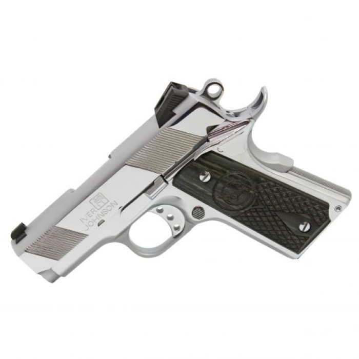 Iver Johnson Arms 1911 Thrasher Officer 9mm Pistol, Chrome - THRASHERCHR9