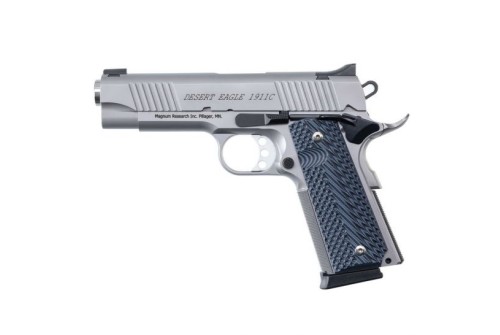 Magnum Research Desert Eagle 1911 C .45 ACP Pistol, Matte Stainless Steel - DE1911CSS