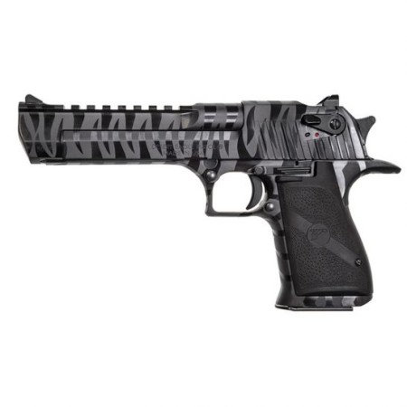 Magnum Research Desert Eagle Mark XIX .50 AE Pistol, Black Oxide w/ Tiger Stripes - DE50BTS
