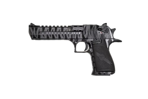 Magnum Research Desert Eagle Mark XIX .50 AE Pistol, Black Oxide w/ Tiger Stripes - DE50BTS