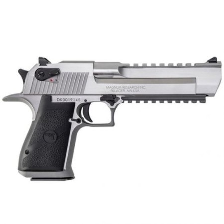 Magnum Research Desert Eagle Mark XIX .50 AE Pistol, Brushed Stainless Steel - DE50SR