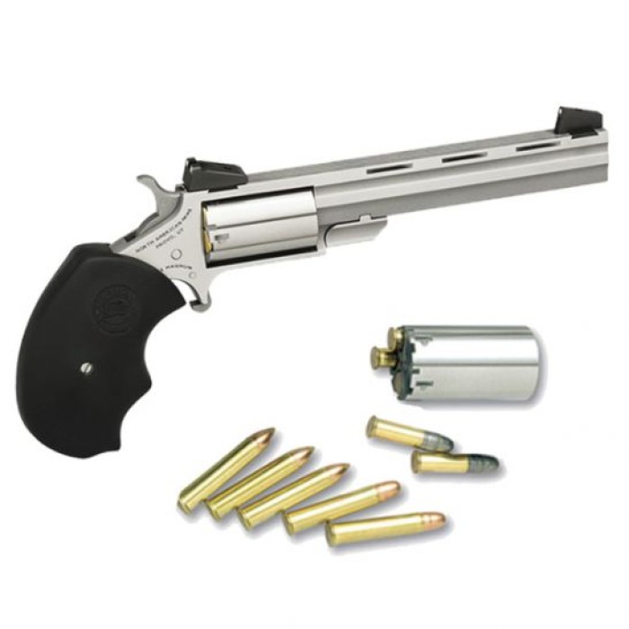 North American Arms Mini-Master Target Small .22 Mag/.22lr Revolver, SS - MMTC