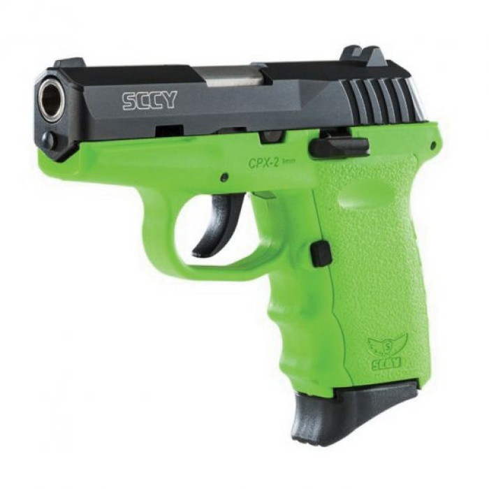 SCCY CPX-2 9mm Pistol, Lime Green - CPX2CBLG