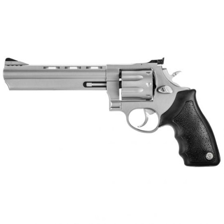 Taurus 2-608069 608 Standard 357 Mag 8rd 6.50" Matte Stainless Steel Black Rubber Grip
