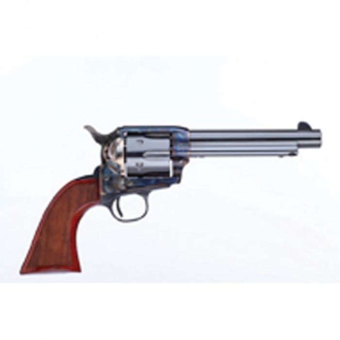 Taylors & Company The Gunfighter Checkered/Large Army Grip .45 LC Revolver, Case Hardened - 555139