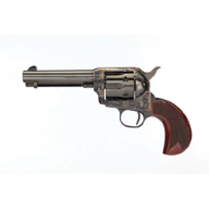 Taylors & Company 1873 Birdshead Cattleman Checkered 4.75" .45 LC Revolver, Case Hardened - 555152
