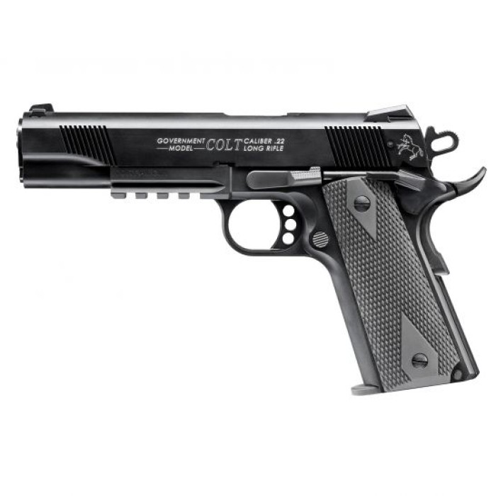 Walther Colt Government 1911 Rail Gun .22lr Pistol, Blk - 5170308