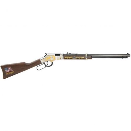 Henry Military Service Tribute 2nd Edition .22 S/l/lr Lever Action Rifle, Brown - H004MS2
