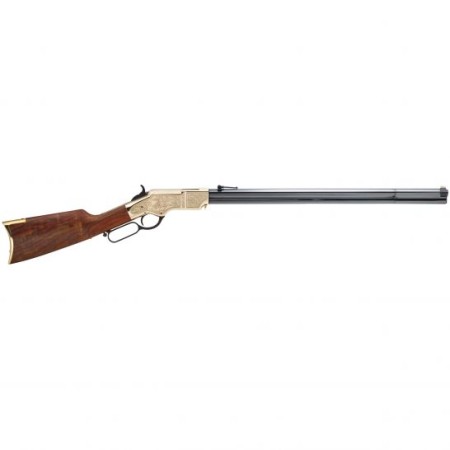 Henry Original Henry Deluxe Engraved 3rd Edition .44-40 Win Toggle Link Lever Action Rifle, Polished Brass - H011D3