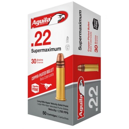 Aguila Special .22 LR Supermaximum 30 gr Solid Point  Ammo, 50/box - 1B222298
