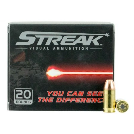 Ammo Inc Streak 90 gr Jacketed Hollow Point .380 Auto Ammo, 20/box - 380090JHPSTR