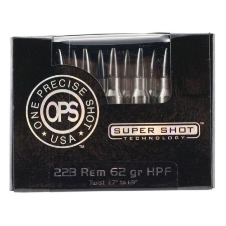 Ammo Inc OPS (One Precise Shot) 62 gr Hollow Point .223 Rem/5.56 Ammo, 20/box - 223062HPF
