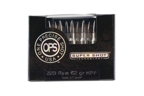 Ammo Inc OPS (One Precise Shot) 62 gr Hollow Point .223 Rem/5.56 Ammo, 20/box - 223062HPF