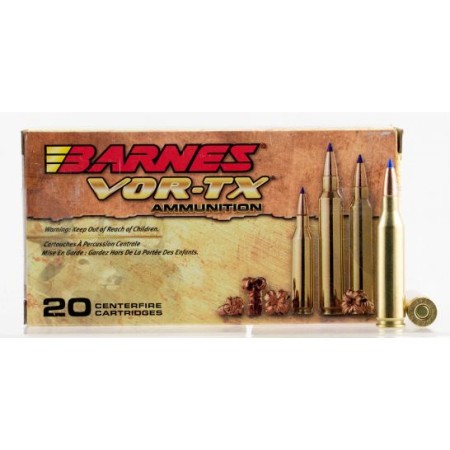 Barnes Bullets VOR-TX 80 gr Tipped TSX Boat Tail .243 Win Ammo, 20/box - 21522