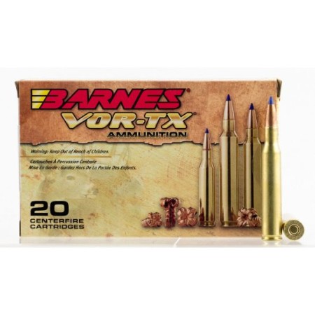 Barnes Bullets VOR-TX 130 gr Tipped TSX Boat Tail .270 Win Ammo, 20/box - 21524