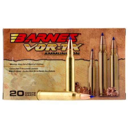 Barnes Bullets VOR-TX 130 gr Tipped TSX Boat Tail .308 Win Ammo, 20/box - 30816