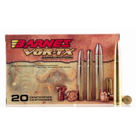 Barnes Vor-Tx Safari Centerfire .375 H&H Magnum 300 grain TSX Flat Base Centerfire Rifle Ammo, 20 Rounds, 22014