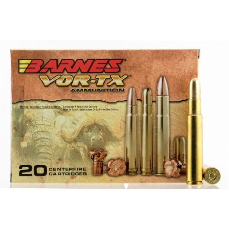 Barnes Bullets VOR-TX Safari 400 gr Round Nose Banded Solid .416 Rigby Ammo, 20/box - 22035