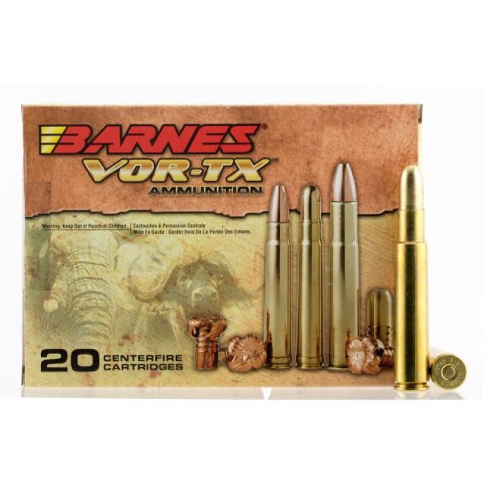 Barnes Bullets VOR-TX Safari 400 gr Round Nose Banded Solid .416 Rigby Ammo, 20/box - 22035