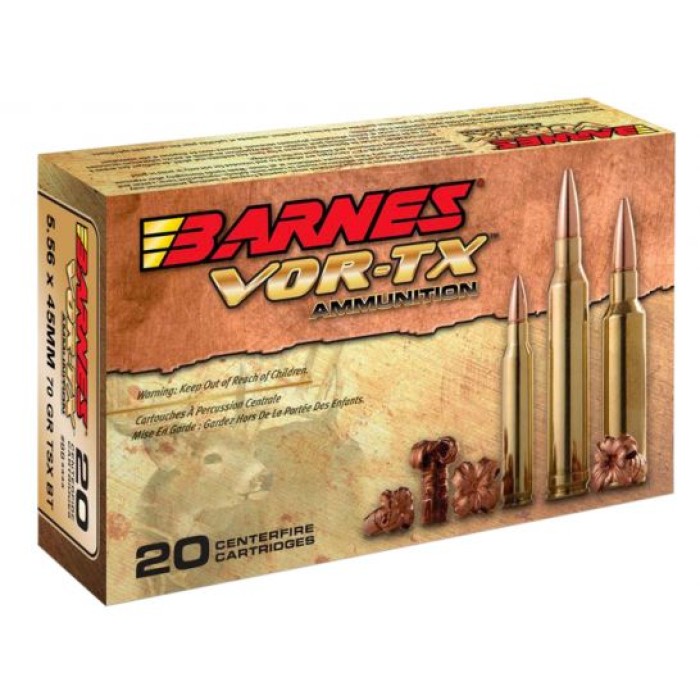 Barnes Bullets Vor-tx Rifle, Brns 31191 Bb556x2     5.56x45    70 Tsx Bt  20/box