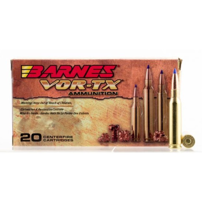 Barnes Bullets VOR-TX 120 gr Tipped TSX Boat Tail 7mm-08 Rem Ammo, 20/box - 21561