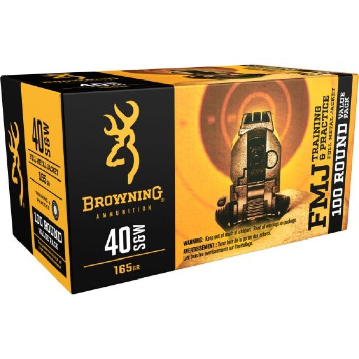 Browning Ammo Training & Practice, Brna B191800404    40s    165 Fmj Value Pk  100/05