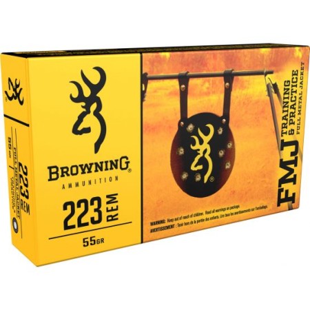 Browning BPT Performance Target 55 gr Full Metal Jacket .223 Rem Ammo, 20/box - B192802232