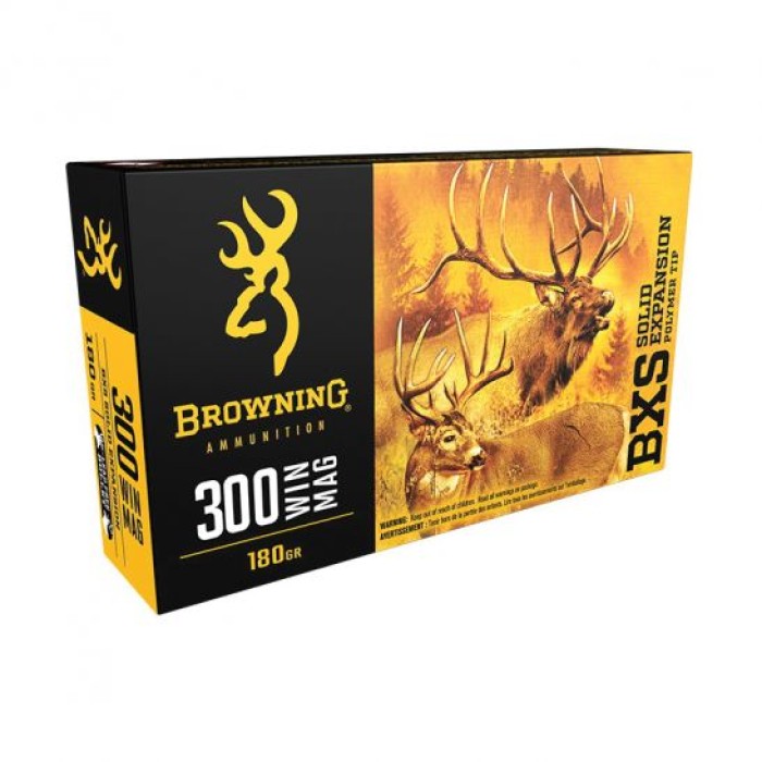 Browning BXS 180 gr Terminal Tip .300 Win Mag Ammo, 20/box - B192403001