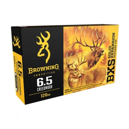 Browning BXS 120 gr Terminal Tip 6.5 Crd Ammo, 20/box - B192400651