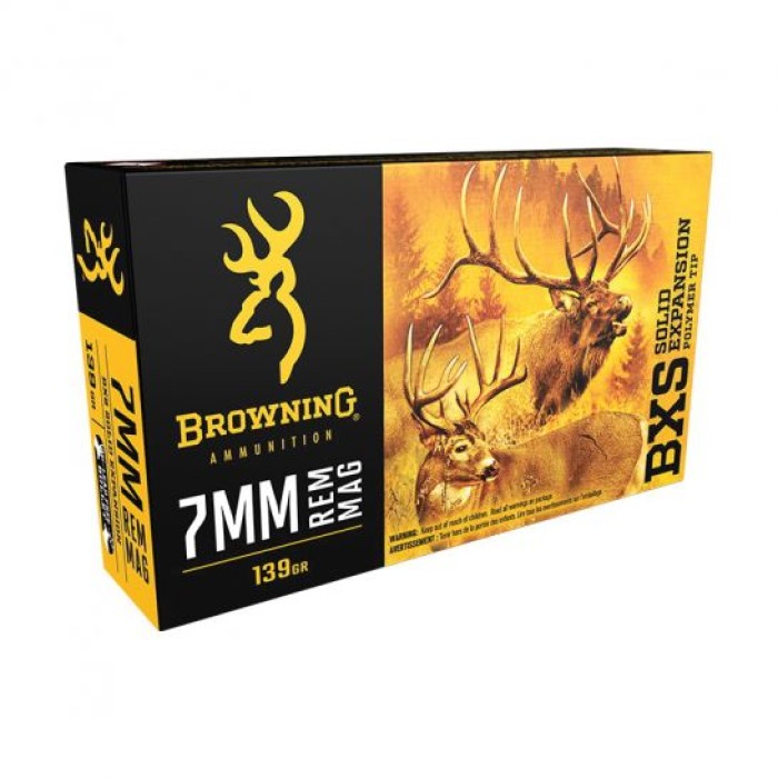 Browning BXS 139 gr Terminal Tip 7mm Rem Mag Ammo, 20/box - B192400071