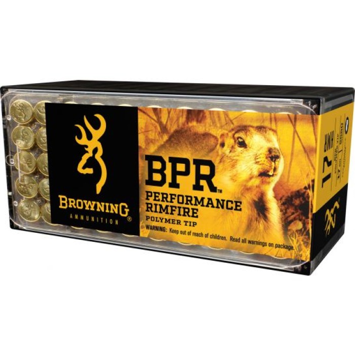Browning BPR Performance 17 gr Polymer Tip .17 HMR Ammo, 50/box - B195117050