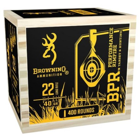 Browning BPR Performance 40 gr Lead Round Nose .22 lr Ammo, 2400 Rounds - B194122WB
