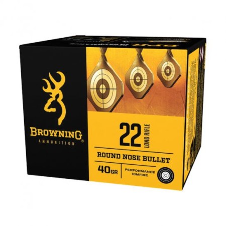 Browning BPR Performance 40 gr Lead Round Nose .22lr Ammo, 1600 Rounds - B194122400