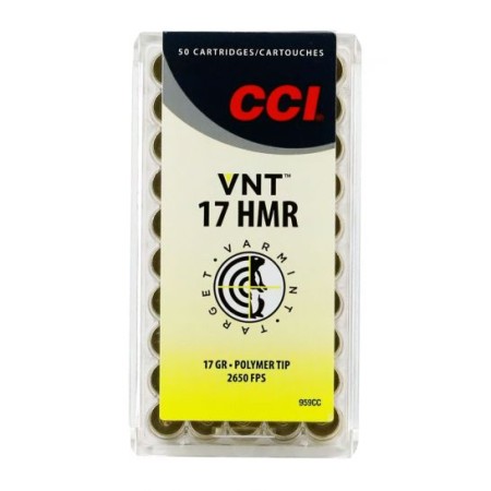 CCI 17 gr VNT .17 HMR Ammo, 50/box - 959CC