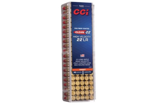 CCI Target HV Red Rimfire Ammuntion .22 LR 40 gr LRN 1240 fps 100/ct